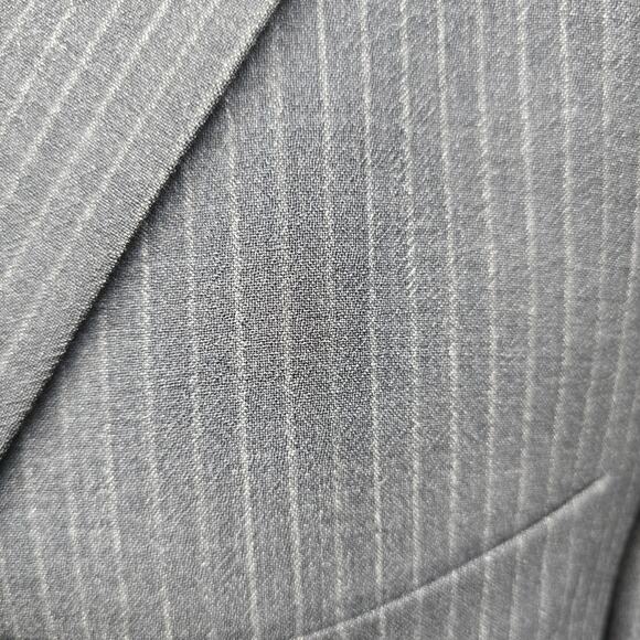 Hugo Boss Einstein Sigma US Blazer Jacket Sport Coat 40 R Gray Striped Wool VTG - Picture 4 of 13